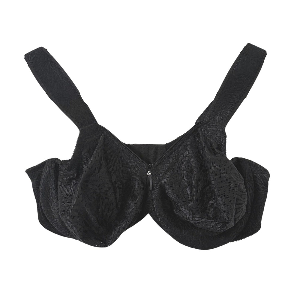 Wacoal 855367 Black Floral Jacquard Full Coverage Underwire Bra 42D